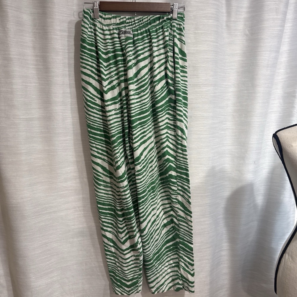 Vtg Zubaz Sweatpants Mens Medium Green White Tiger Stripe Lounge Pants 90s